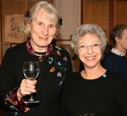 Library Company Board President Bea Garvan and Caroline Birenbaum of
Swann Galleries.