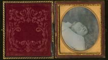 McClees & Germon. Post-mortem of an Unidentified Boy. Sixth-plate daguerreotype. Philadelphia, 1854. On loan from the Historical Society of Pennsylvania. 