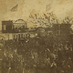 Schreiber & Glover, Funeral procession for President Lincoln, 1000 block of South Broad Street.Albumen print photograph (Philadelphia, 1865).