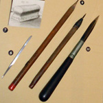 A. Lithographic Pen. Detail from Pl. XLII in Godefroy Engelmann, <em>Traité de Lithographie</em> (Mulhouse, Germany: P. Baret, 1839).  Courtesy of the Historical Society of Pennsylvania.