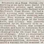 “Stabbing in a Hose House,” Public Ledger, November 5, 1867.