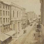 [Chestnut Street, East of Fourth Street (Philadelphia: James Cremer], photographed ca. 1867, published ca. 1875). Albumen print on stereograph mount.