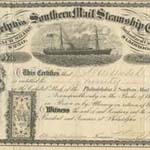 Philadelphia and Southern Mail Steamship Company. (Philadelphia: J. Haehnlen, ca. 1866). Transfer lithograph. 