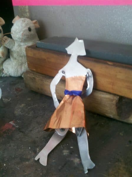 Copper dress and aluminum body for Dancing Fox