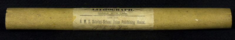 Rolled print showing the text "A.M.E. Sunday-School Union Publishing House."