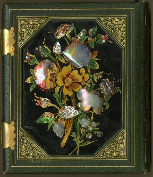 Ornate papier mache binding.