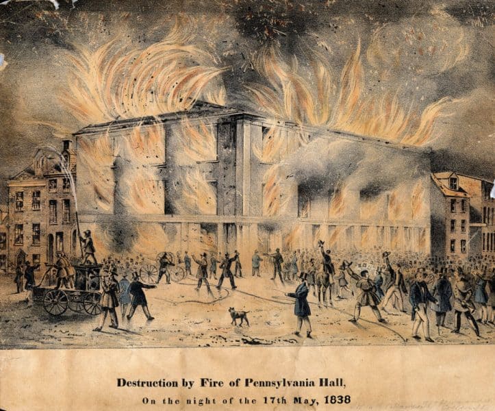 Destruction by Fire of Pennsylvania Hall.