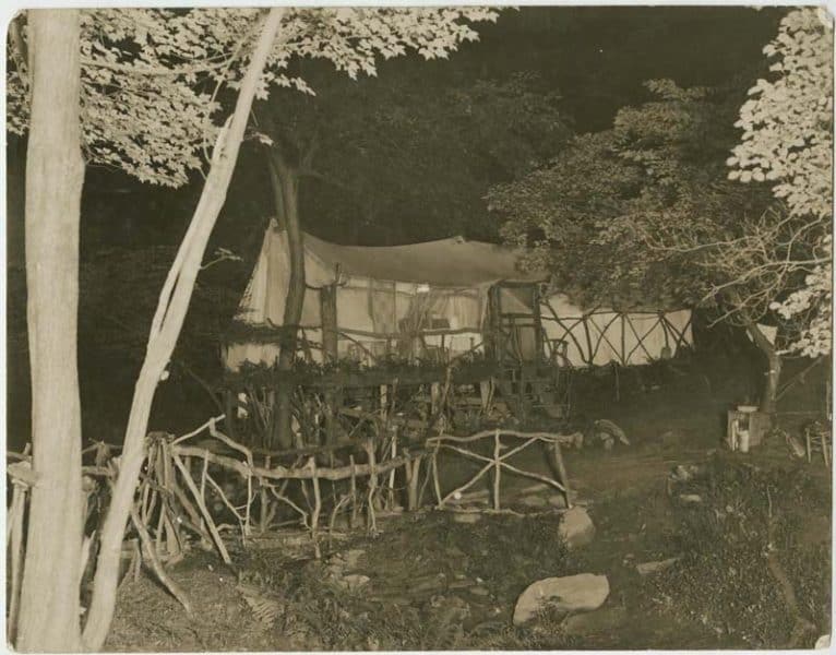Night View of Fern Bank Camp, ca. 1912.