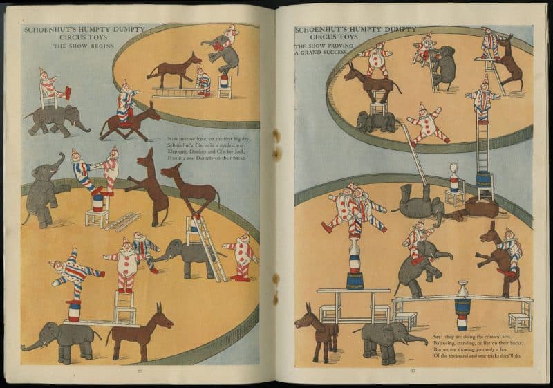 Illustrations from Illustrations of Schoenhut's Marvelous Toys the Humpty Dumpty Circus. (Philadelphia: The A. Schoenhut Co., 1918)