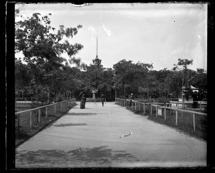 Marriott C. Morris, Ocean Pathway, Ocean Grove. Looking toward auditorium, 1884
