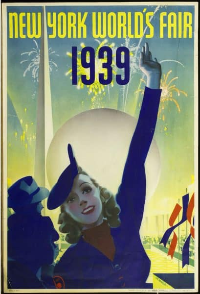 New York World's Fair 1939. Color poster.