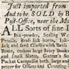 Detail of print advertisement with varied sizes of text.