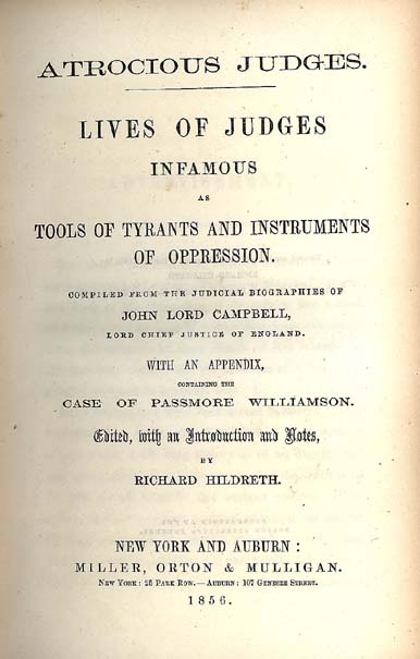 Atrocious Judges title page