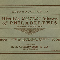 Front cover of booklet with many lines of text including title and publication information