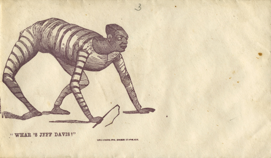 a drawing of an african american man crawling