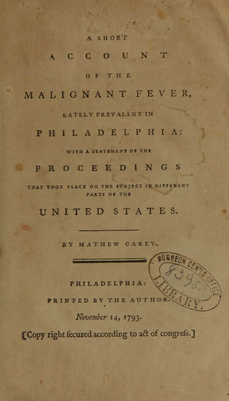 a pamphlet cover showing the title and author