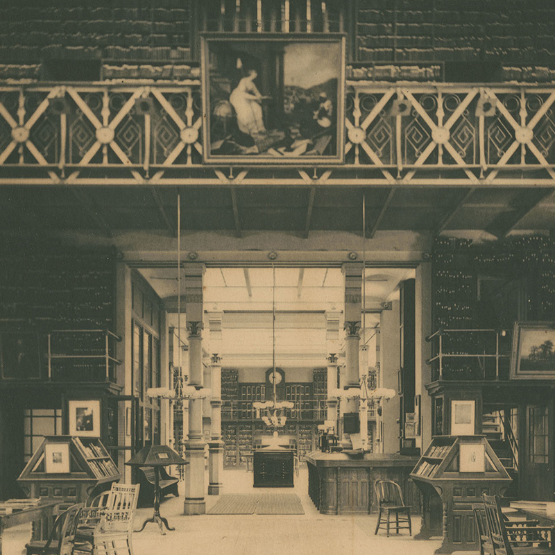 Juniper Street Building Reading Room, ca. 1880.