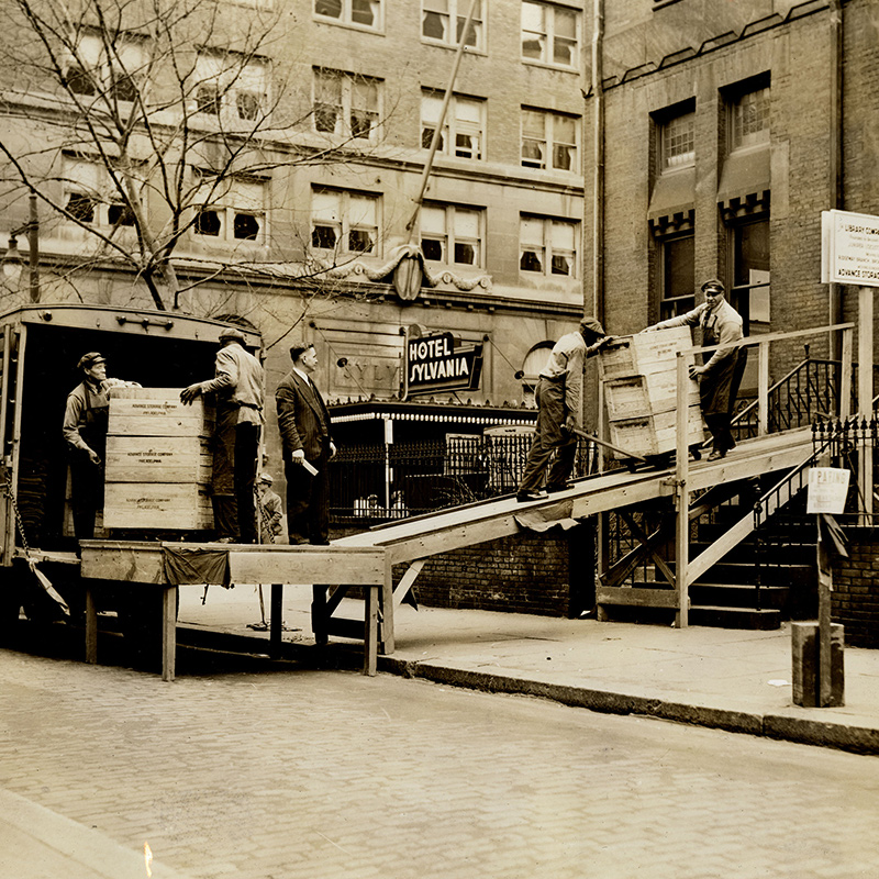 Moving Out of Juniper Street Building, ca. 1940.