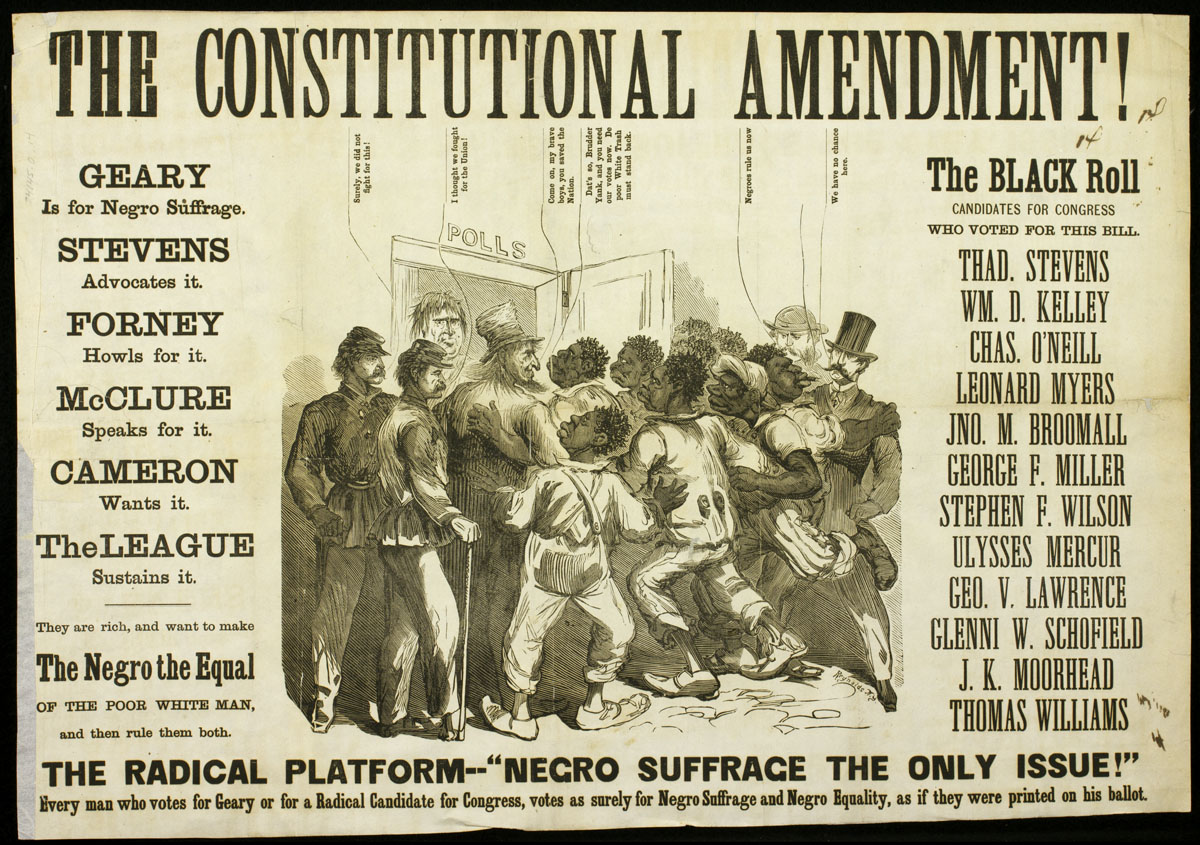 Reconstruction US Civil War History NEW POSTER 13th Amendment Constitution 