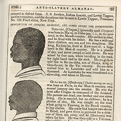 A page from an anti-slavery almanac
