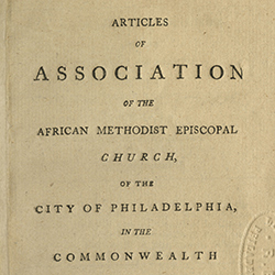 Title page of Articles of Asosciateion of the African Episcopal Church