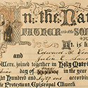 A marriage certificate with handwritten names and dates