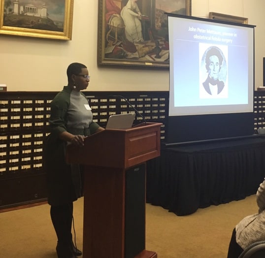 Dr. Deidre Cooper Owens at the Library Company of Philadelphia
