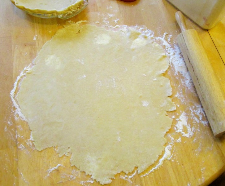 All-butter crust, rolled out