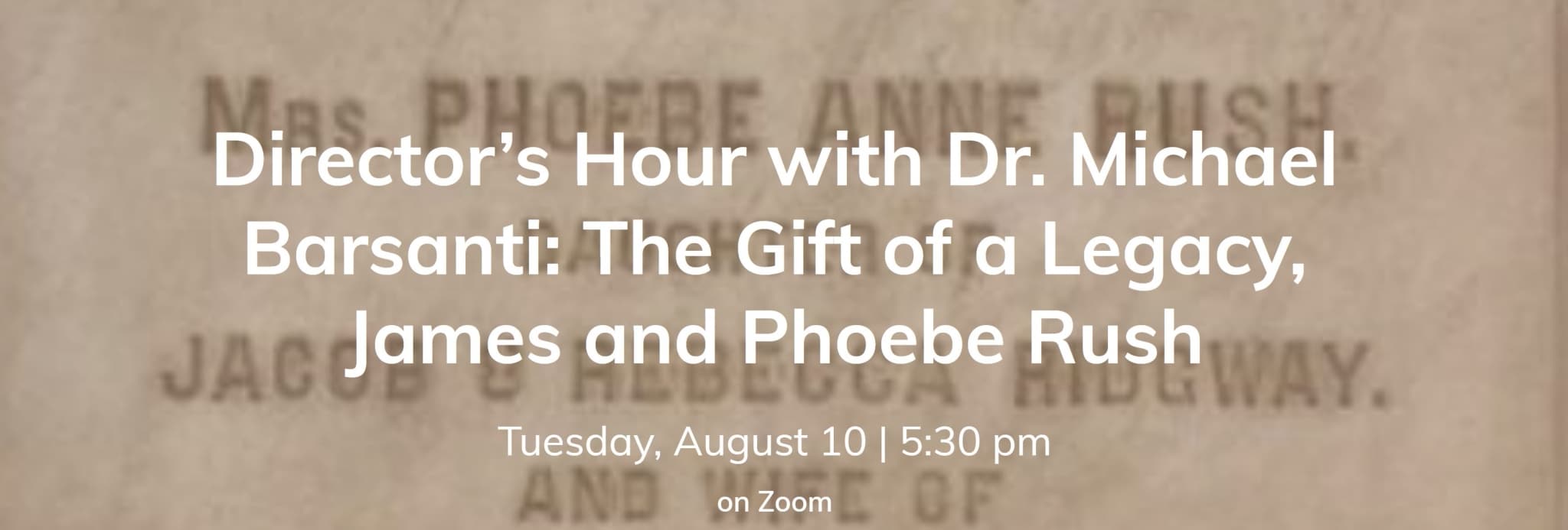 August 10 2021 Director's Hour