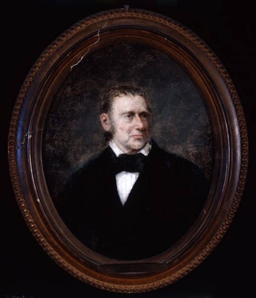 Bass Otis, Self Portrait at Age 76, 1860. Oil on tin. Inscribed on reverse by the artist: “Bass Otis / Painted by himself / Aged 76 / For F. J. Dreer, AD 1860.” American Antiquarian Society. Gift of Charles Henry Taylor, Jr., 1928.