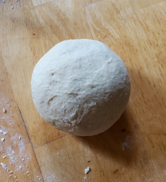 Image of the kneaded ball of dough.