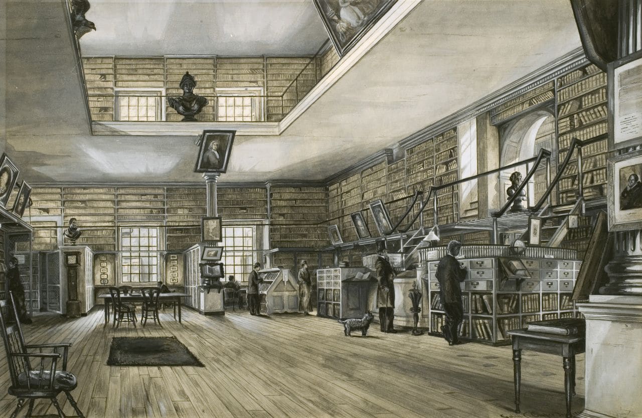 Illustration of Library Company reading room