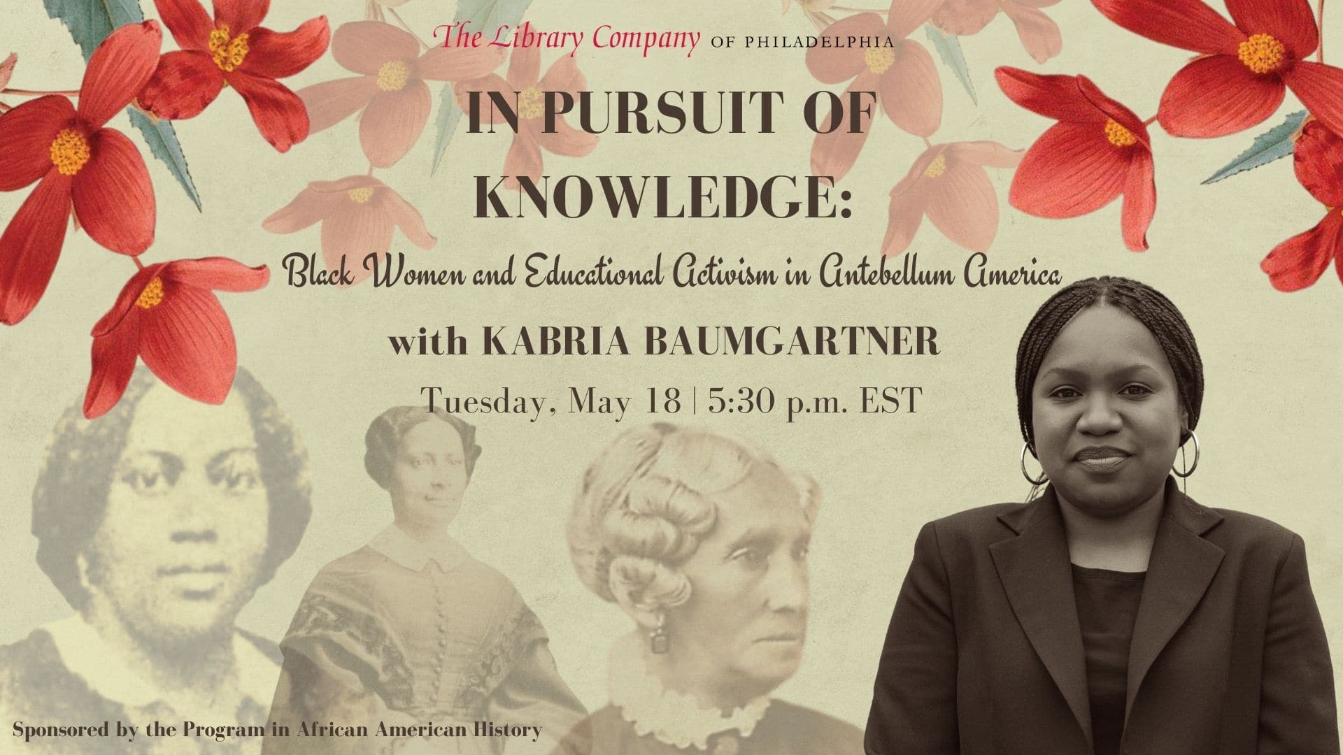 In Pursuit of Knowledge: Black Women and Educational Activism in Antebellum America (Book Talk)
