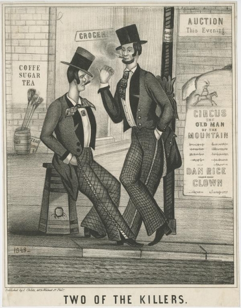 John Childs, publisher. Two of the Killers. Lithograph, Philadelphia, 1848.