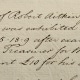 Photograph of LCP directors minutes from 1775 describing Robert Aitkin share transaction