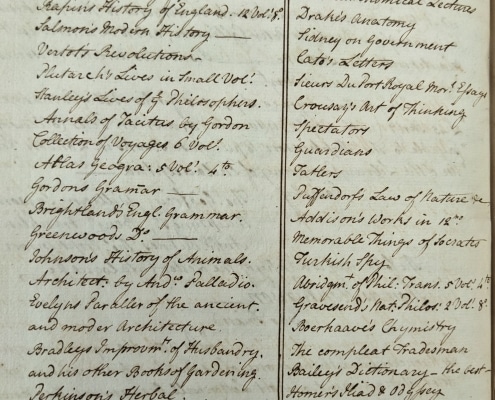 Photograph of detail from March 31, 1732 minutes
