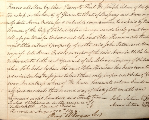 Photograph of text from Share Record Book C