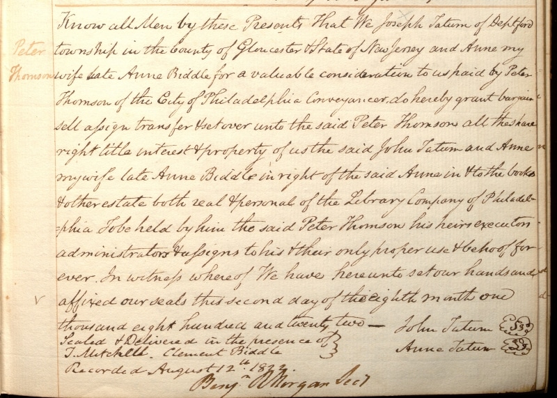 Photograph of text from Share Record Book C