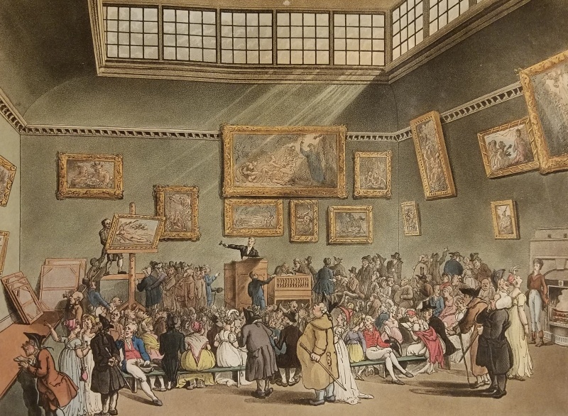 The Microcosm of London. London: R. Ackermann, 1808-11. Christie’s Auction Room.