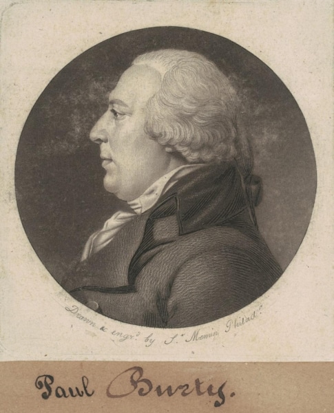 Print of side profile of Paul Busti