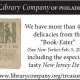 We have more than 4,000 delicacies from the "Book-Eater" (See New Yorker Feb. 5, 2001), including the especially tasty New Jersey Devil.
