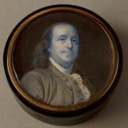 Snuffbox which Benjamin Franklin gave to Georgiana Shipley in 1779. (Gift of Stuart Karu to the Library Company in 2009)