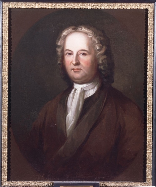 Photograph of portrait of James Logan commissioned by the Library Company