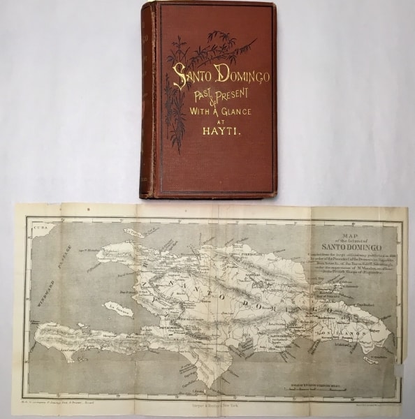 Front cover and map from Samuel Hazard’s Santo Domingo, Past and Present: With a Glance at Hayti (1873).
