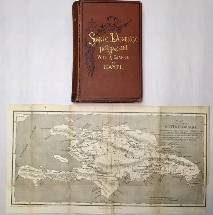Front cover and map from Samuel Hazard’s Santo Domingo, Past and Present: With a Glance at Hayti (1873). Front cover and map from Samuel Hazard’s Santo Domingo, Past and Present: With a Glance at Hayti (1873).
