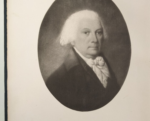 Photograph of illustration in Clarkson memoir of portrait of Matthew Clarkson