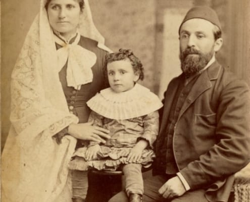 1885 cabinet card showing the Barakat family