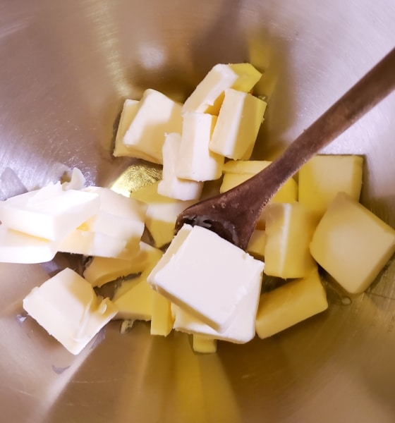 Cubed butter