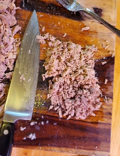 Pork, finely chopped