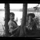 Elliston Perot Morris Jr. and Marriott Canby Morris Jr. on Pocono Lake, 1909. P.2013.13.361.